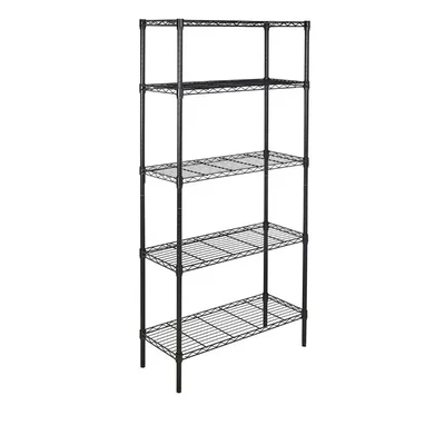 Rackwell 36x15x72 Inches 5-Shelves Mild Steel Black Coated Boltless Multipurpose Rack